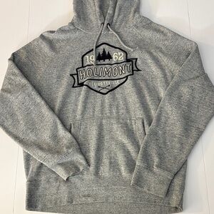 Men's Gray Hooded Pullover Sweatshirt